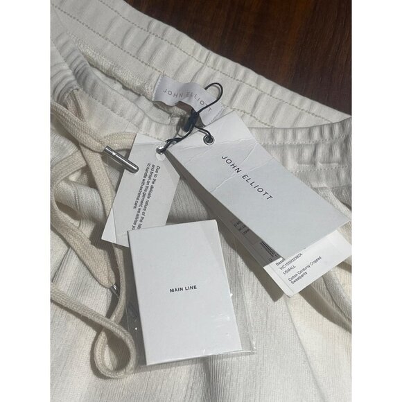 John Elliott Cotton Corduroy Cropped Sweatpants in Basalt Small New - Picture 11 of 15